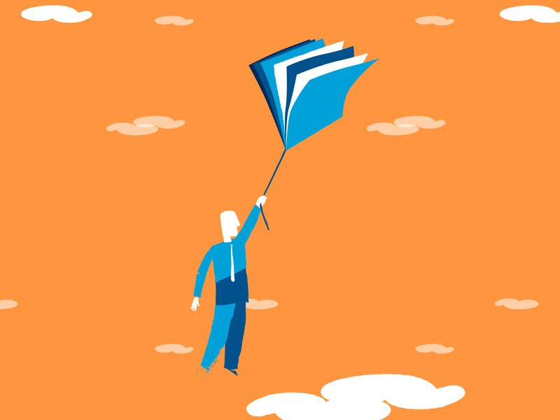 Flying Book by Călin Bogdacenco on Dribbble