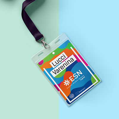 Accreditation design - ESNzg accreditation branding colorful contrast gradient illustration minimalistic mockup vector