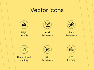 Durable-Acid-Stain-stability-Slip-Eco Vector icons icons icons design vector art vector icons