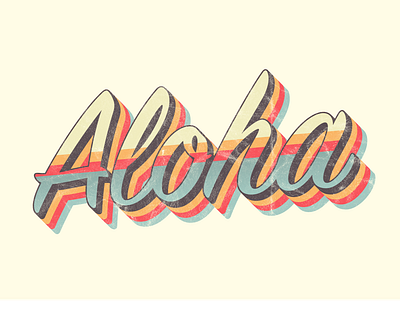 Aloha abstract adobe adobe illustrator aesthetic aesthetics aloha design hawaii hawaiian illustration logo retro stripes tshirt worn