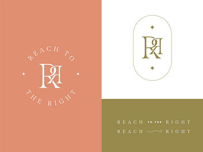 Reach to the Right Identity aesthetic beautiful blog classic font family fonts identity illustrator instagram logo minimal monogram simple type typedesign typography vintage vlog words writer