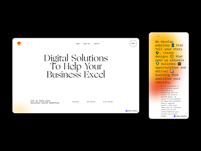 Supergamma Personal Website branding design html landing page mobile typography ux webflow website website concept
