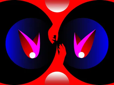 Time beauty colorful design flowers gradient illustration minimal summer vector