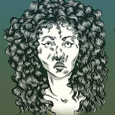 Curls, Character design character characterdesign comic comic character curls curly hair design digital design digital illustration digitalart illustration illustrator lineart portrait portrait illustration