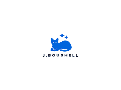 Russian Blue adorable animal blue cat clean cute cute animal logomark pet russian blue simple stars