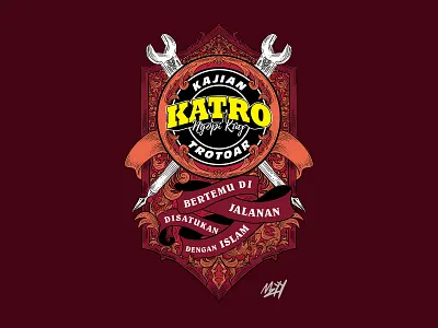 Katro T-shirt artwork bike community floral florist illustration islamic motorcycle rideart rider vintage
