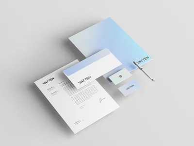 VATTEN | Stationery aquatic branding business cards businesscard coral custom type customtype graphicdesign logo logodesigner marketing marketing collateral minimal minimalism minimalist ocean sea stationery type typography