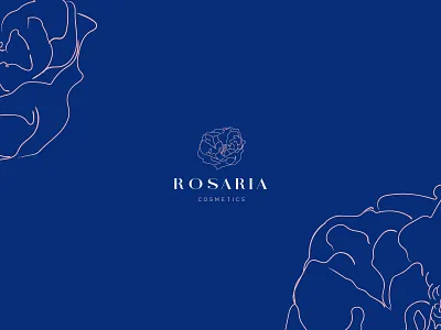 LOGOfor Rosaria cosmetics branding design illustration illustrator logo ui vector