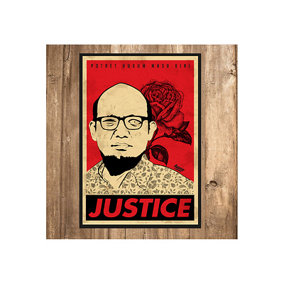 Icon of Justice in Indonesia Poster illustration indonesianlaw justice law novelbaswedan poster poster art poster design posterart vectorart