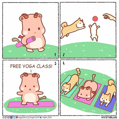 It's International Yoga Day! art artwork cartoon chakras comics cute drawing illustration meditation relaxation webcomic yoga zen