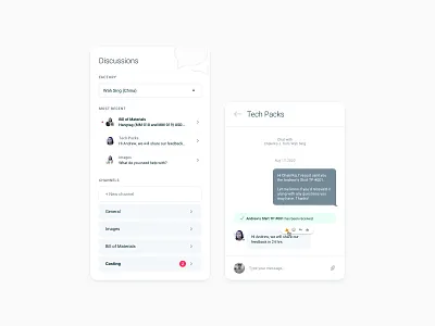 In-app chat concept (SaaS web app) admin app design business chat chat app communication logistics minimal procurement prototype saas social software startups ui uiux user experience designer ux web app web application design