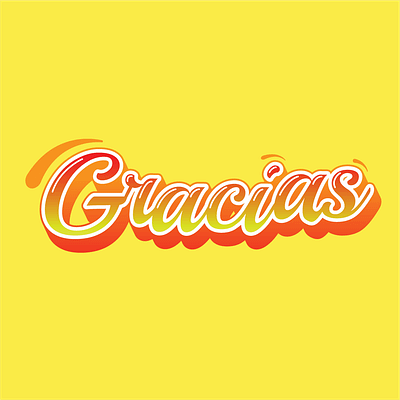Gracias text design text tipography type