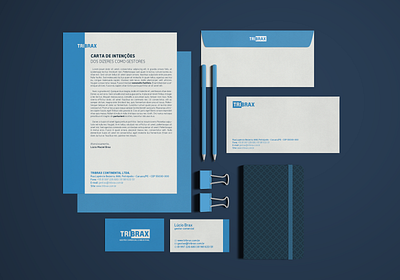 TRIBRAX's stationary behance project branding design freelancer logotype marks stationary visual identity