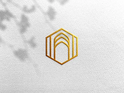 Luxury logo mockup on white craft paper | Premium PSD foil print gold embossing logo mockup mock up mockup