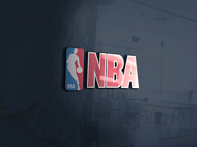 nba logo mockup basketball illustration logo design mokup nba nba poster sport vector