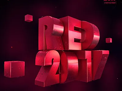 RED2017 c4d icon red 插图 设计