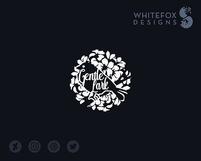 Gentle Lark Logo bird branding cute design flower logo nature vector