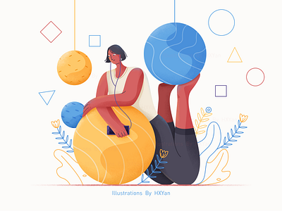 Yoga time animation branding design flat icon ps typography ui vector 设计