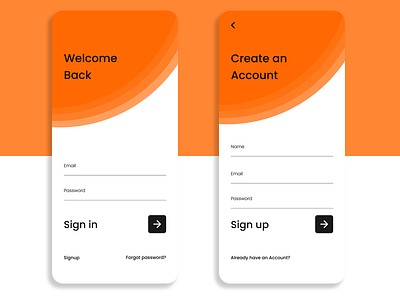 Signin app design design app figma illustration login sign in signup ui