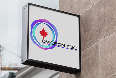 Omicron Tec Logo design graphic design logo logo design logotype mockup