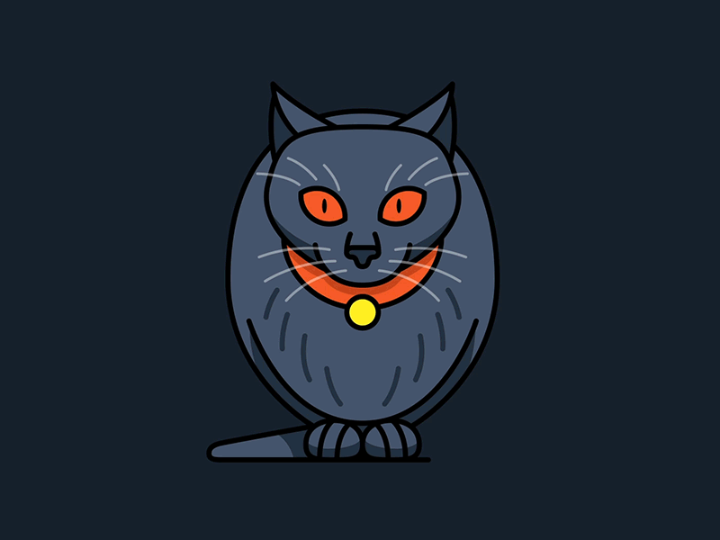 Attack Cat cartoon cat character excited illustration kitten