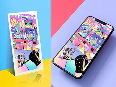 HAPPY HOUR 61 child color illustration