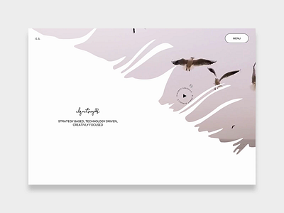 Seagulls 22 agency motion nav navigation portfolio typography video website