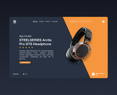 Product UI SteelSeries branding figma productdesign steelseries ui uiux ux web webdesign