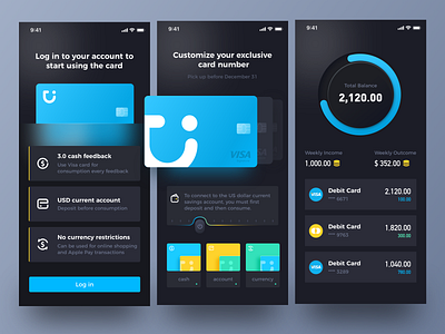 Virtual bank — Project Dark Mode activity app dark mode dashboard data data visualization design event interface money product design ui ui design ux vector virtual bank virtual card