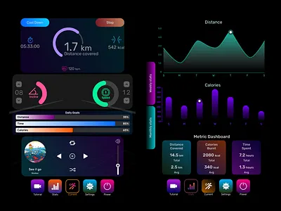 Gym Interface ar augmentedreality fitness gym gym app interaction interaction design interface ui uiux ux workout