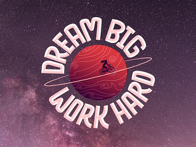 Dream Big Work Hard | Lettering Art adobe illustrator art cover curiouskurian handlettering illustration illustrator lettering minimal photoshop sketch type typography vector