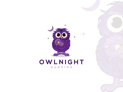 Owlnight Nursing baby brandidentity care creativelogo designagency fiverr freelancer illustration kid logoexcellent night nursing owl owl illustration owlkid owls takingcare typography uk upwork