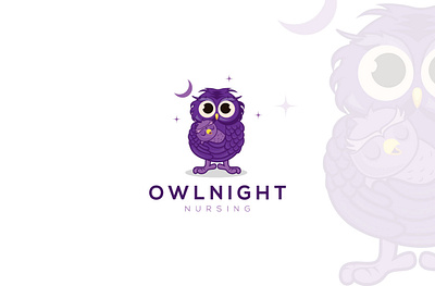 Owlnight Nursing baby brandidentity care creativelogo designagency fiverr freelancer illustration kid logoexcellent night nursing owl owl illustration owlkid owls takingcare typography uk upwork