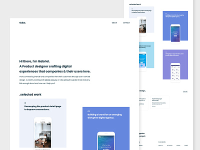 Portfolio Of Gabriel Koch design designer minimal portfolio ui ux web website