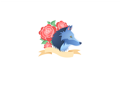 Wolf Digital Illustration assets design digital digital art digital illustration flat graphic design icon illustration illustrator logo logo design minimal roses vector vector illustration web wolf