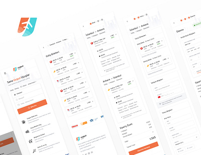 Uygun.com Mobile Responsive design flight flight booking logo mobile ticket ui ux website