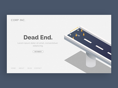 Error State Illustration #8 bridge dead end design error error 404 error message error page illustration isometric ui website