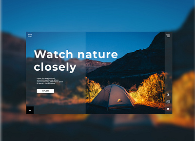 The first page/ Camping branding design ui ux web website