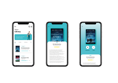Library app app design application books curated design illustration interface ios library mobile mobile app ui