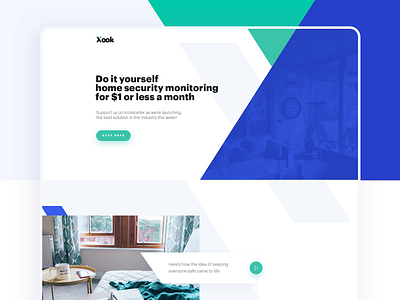 Landing page design for Kickstarter Product UI branding crowdfunding home page home screen homepage indiegogo kickstarter landing landing design landing page landing page design landingpage minimal ui ui design webdesign website