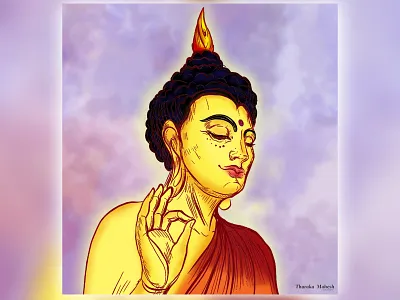 Graphic-Painting design graphic design lord buddha tharaka mahesh