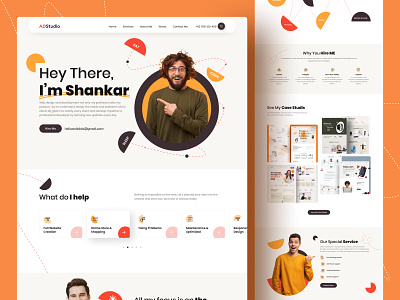 Portfolio Landing Page || 2022 2022 trendy anik deb clean design design system dribbble best shot graphic design landing page minimal redesign ui design ui designer uiux uiux designer web web design web designer website website concept website designer