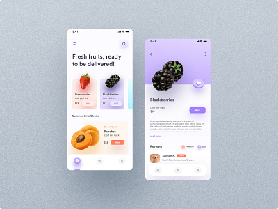 Fruits app app design application branding buy design fruits fruity graphic design icon illustration minimal shop typography ui userinterface website