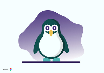 Penguin Illustation animation art figma flat illustration minimal