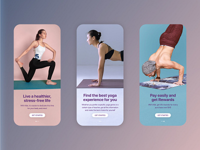 Onboarding Mat yoga app app design figma flow ios app design mobile mobile app design onboarding product ui uidesign user experience ux yoga yoga app