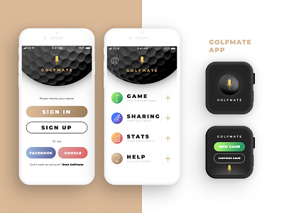 Golf application apple apple watch application card dark ui golf golf app golf club golfer golfyard hole ios iphone light score scorecard ui ux watch