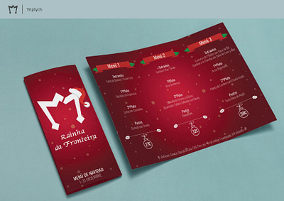 Rainha da Fronteira Triptych branding design flyer design graphic design logo menu restaurant triptych vector visual identity design