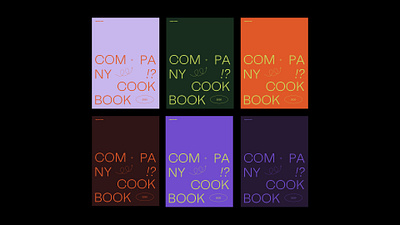 Company cookbook branding design illustration typography ui