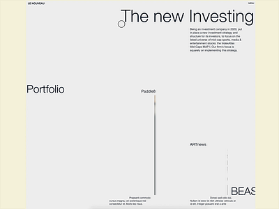 Le Nouveau animation clean minimalistic web