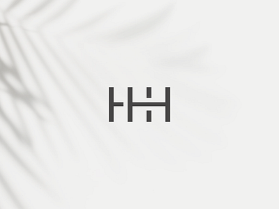 HH Logo atchitecture calm logo gray logo h logo hh interior design letter h minimalist logo monogram palm tree